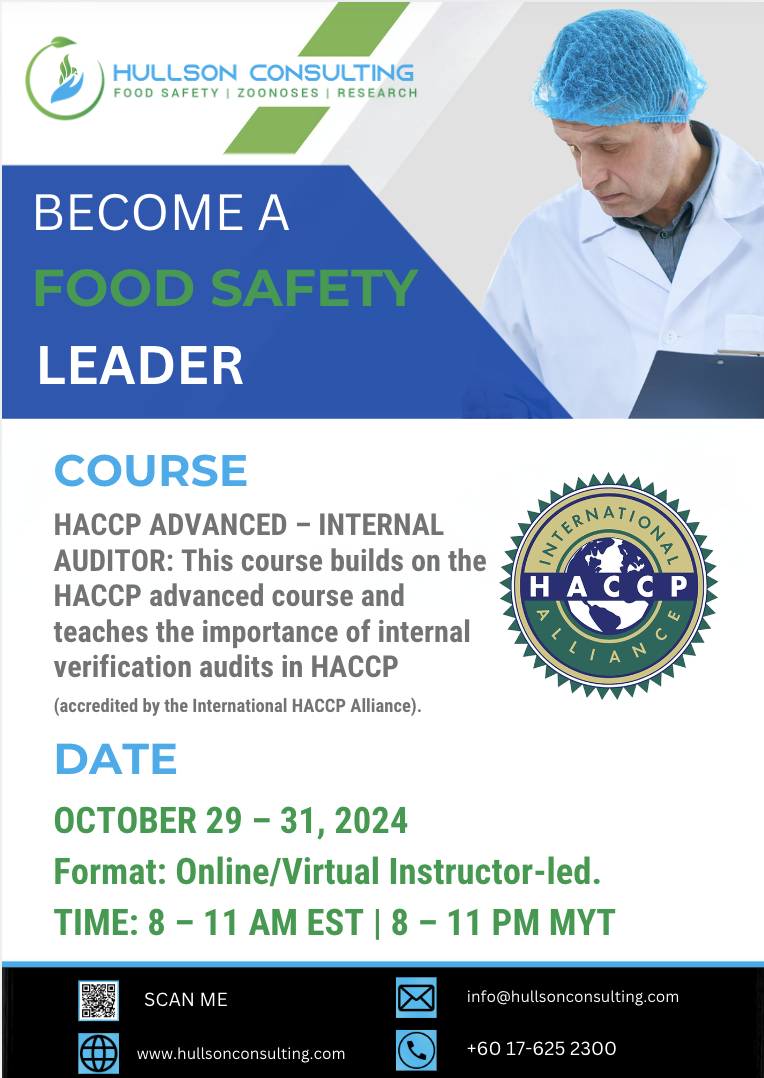 HACCP Advanced (VILT): Verification with Internal Auditing.